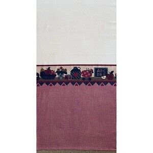 Vintage Primitive Farmhouse Teddy Bear Heavy Cotton Border Print  2yd x 44.5"